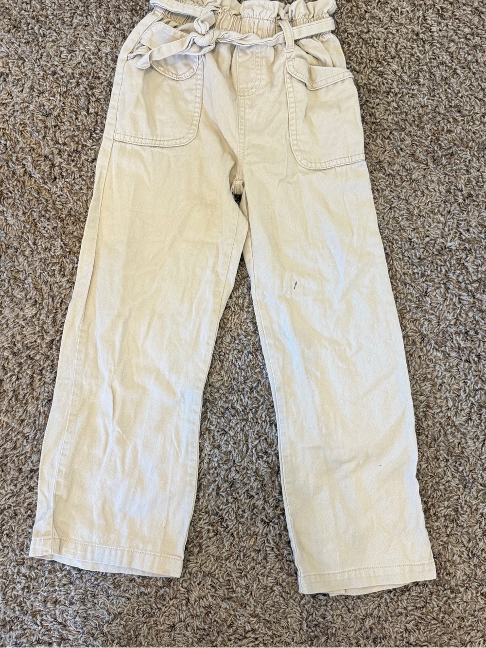 Wallflower Light Beige Cargo Pants with Drawstring Waist
